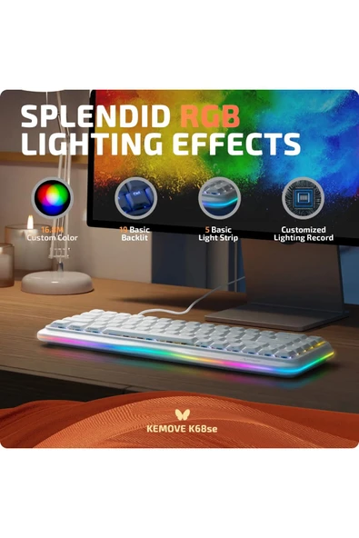KEMOVE K68se Gaming Mechanical Keyboard - Resim 7