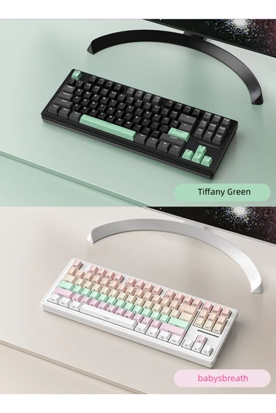 silabor ATTACK SHARK M87 RGB Kablosuz Şarjlı Üçlü Mod 4000mAh PBT Mekanik Klavye Mac ve Win Uyumlu - 3