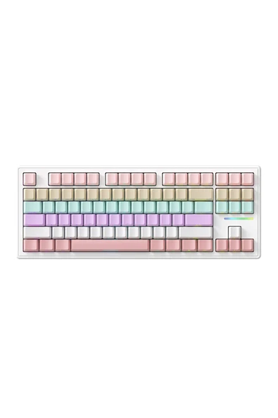 silabor ATTACK SHARK M87 RGB Kablosuz Şarjlı Üçlü Mod 4000mAh PBT Mekanik Klavye Mac ve Win Uyumlu - 1