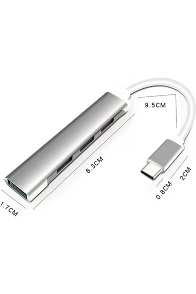 silabor Type-c Usb Çoğaltıcı Usb Hub Otg Usb Çoklayıcı Type C - 5