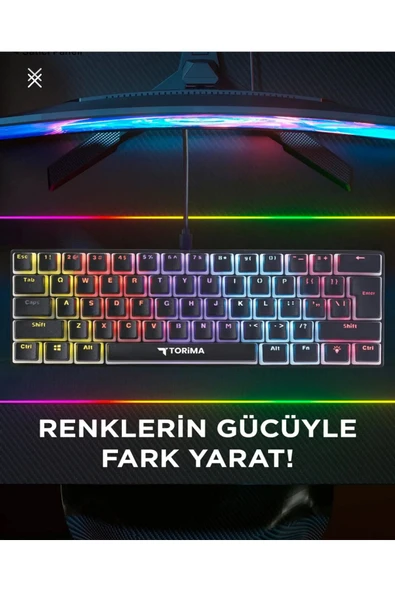 labordışticaret T60 Siyah Kırmızı Switch Rgb Klavye Kablolu Gaming Oyuncu Klavyesi - Resim 2