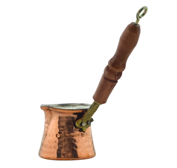 LUDIA Ahşap Saplı El Yapımı Dövme Bakır Cezve no1 Kahve Cezvesi - 2