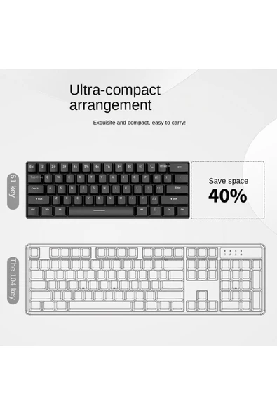 KEMOVE RGB %60 Küçültülmüş Mekanik RGB klavye - 4