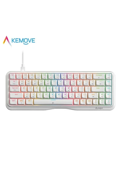 silabor Kemove K68SE Mekanik Beyaz Klavye Kırmızı Switch ürün görseli