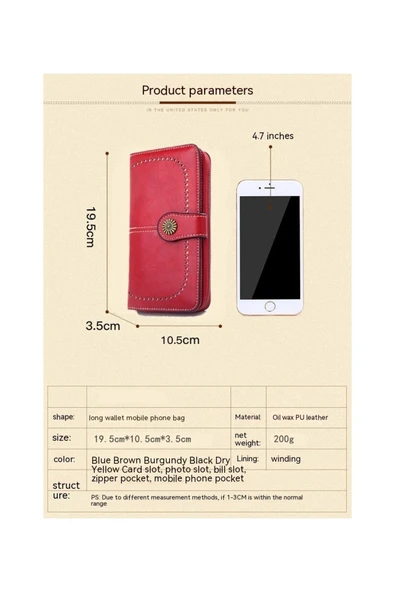 silabor Kahverengi Deri Uzun Fermuarlı Cüzdan - 4