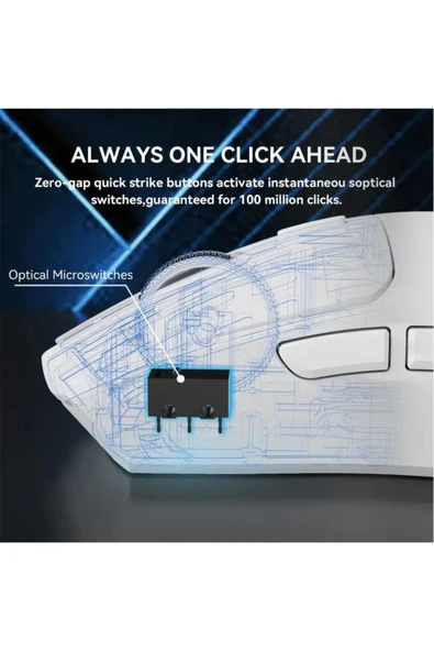 silabor ATTACK SHARK X1 Üç Modlu Oyuncu Faresi Dokunmatik Yüzey RGB Şarj İstasyonu PAW3395PRO Sensör - 4