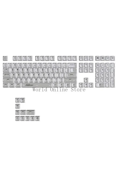silabor 119 Keys Arkadan aydınlatmalı Crystal Key Şefaf KEYcaps ürün görseli