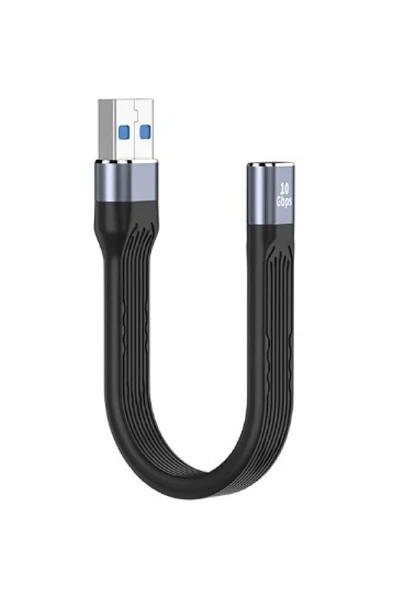 silabor USB To Type-C Dişi Kablo 10 GBPS USB Type Kablosu 100W Pd Hızlı Şarj Kablosu - Siyah C-7 10 Cm