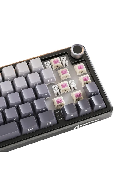silabor Attack Shark X66 Kablosuz Mekanik Klavye Side Printed PBT Keycaps - 5