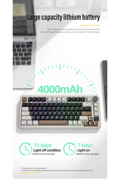 silabor ATTACK SHARK X85PRO Tri-mode Gasket Mekanik Klavye - 2