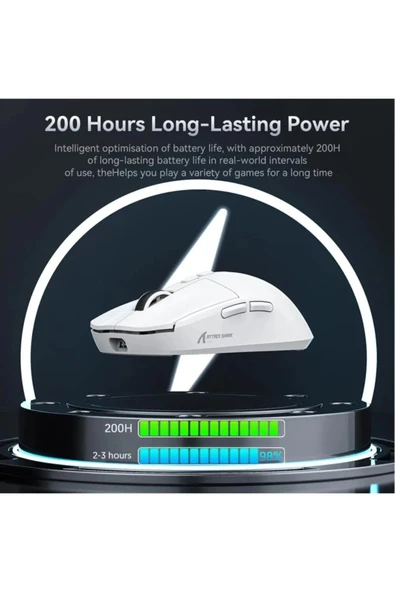SiLabor X Attack Shark X6 26000 DPI PAW3395 Şarj İstasyonuna Sahip Oyuncu Mouse - 3