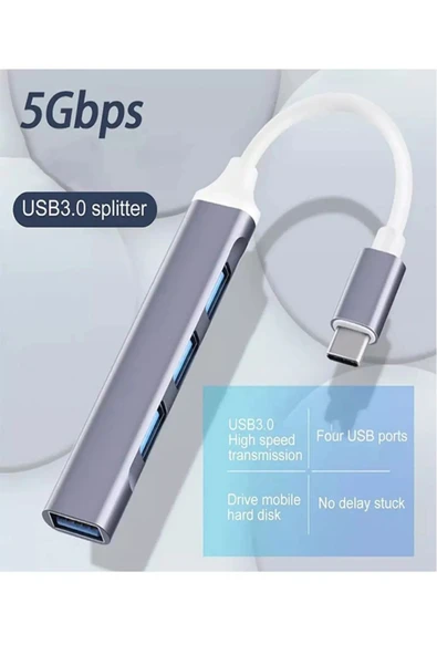 silabor Type-c Usb Çoğaltıcı Usb Hub Otg Usb Çoklayıcı Type C - 2