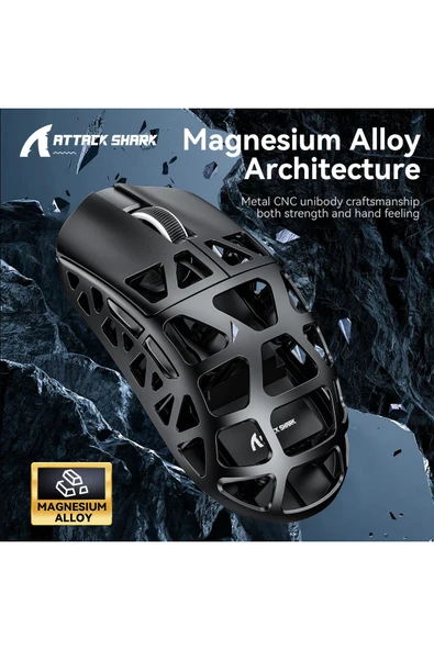 silabor ATTACK SHARK R3 Magnezyum Alaşımlı Oyun Faresi 8K - 4