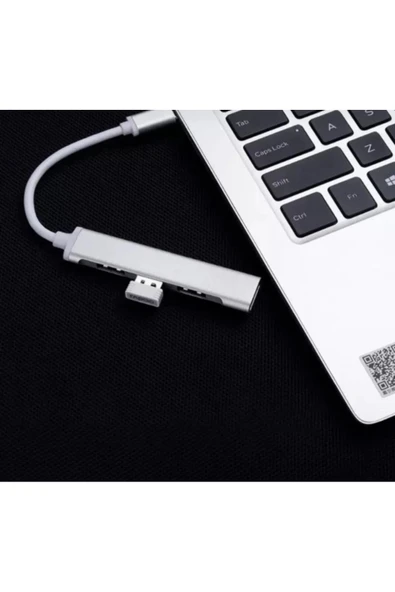 Arkhelais To Usb Hub 4 Port Çoklayıcı 4in1 Macbook Ile Uyumlu Çoğaltıcı Type C To Usb Converter Hub - Resim 3
