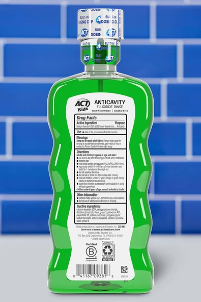 ACT Kids Wild Watermelon Çocuklar İçin Ağız Bakım Suyu 500ML - 2