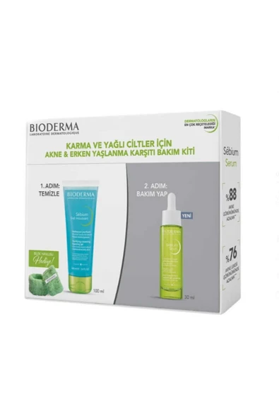 Bioderma Karma ve Yağlı Ciltlere Özel Erken Yaşlanma Karşıtı Bakım Kiti - 1