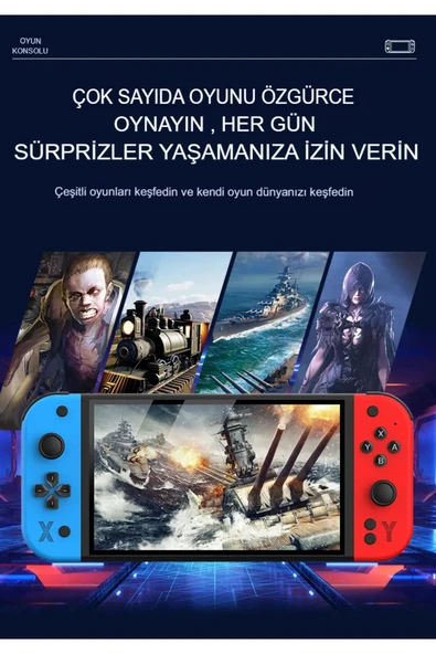 G90 7 İnç IPS HD Ekran Oyun Konsolu Linux İşletim ve Çoklu Sistem Emülatörü Arcade Oyun Konsolu - Resim 4