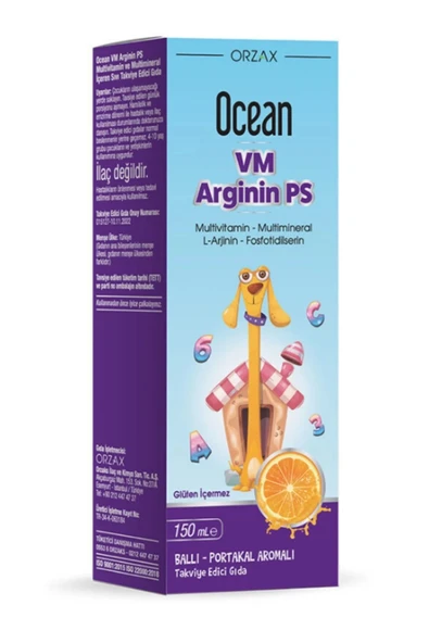 Orzax Ocean VM Arginin PS Takviye Edici Gıda 150 ml