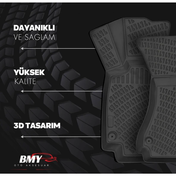 Hyundai Accent Admire 2000-2005 3D Araca Özel Havuzlu Paspas Bmy - 3