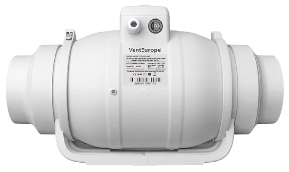 125'lik 355 m3/h İki Hızlı Aksiyel Kanal Fanı 39 dB(A) 29W Vent Europe IP44 3 Yıl Garantili AGMair Ventilation Havalandırma - 3