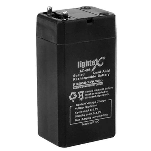 Lightex LT-403 4Volt 0.3Amper Akü 20x26x40mm ürün görseli 1