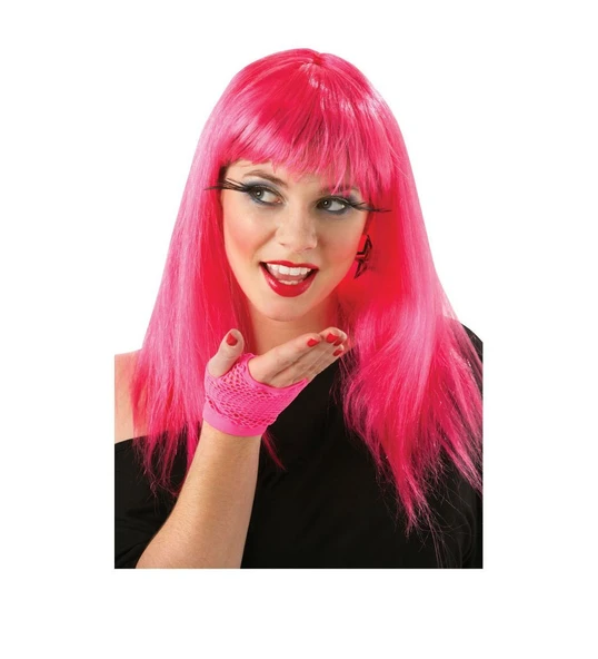 Uzun Pembe Renk Parti Peruğu ürün görseli