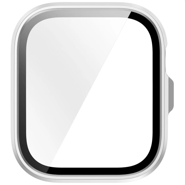 Huawei Watch Fit 4 Pro Kasa Uyumlu Kılıf Sert PC Kasa ve Ekran Koruyucu Kılıf  Gümüş - Resim 4