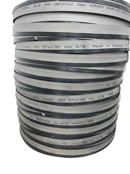 Röntgen 3,66x27x0,9 Bimetal Şerit Testere 4/6 Diş -Almanya'nın İncisi-1. Kalite M-51 Paslanmaz - 2