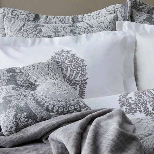 APRİCİTAS HOME EXCLUSİVE 11 PRÇ ÇEYİZ SETİ LAUREN GRİ - Resim 4