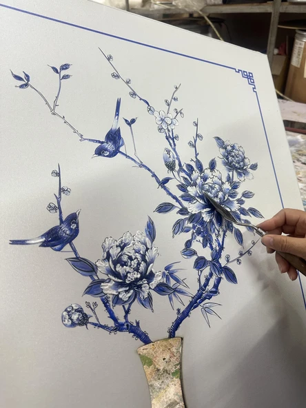 The Mia Floral Tablo 60x80x4 cm TBL0092 - 5