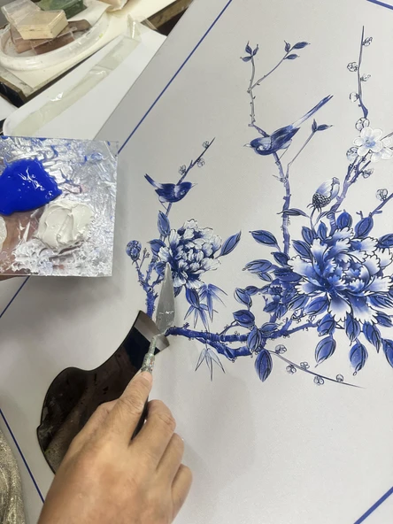 The Mia Blue Blanc Tablo 64x90x4 cm TBL0093 - 3