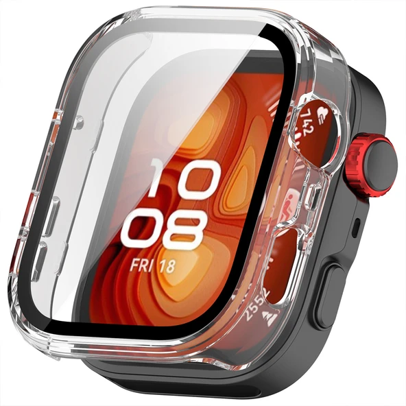 Huawei Watch Fit 4 Pro Kasa Uyumlu Kılıf Sert PC Kasa ve Ekran Koruyucu Kılıf  Şeffaf - 1