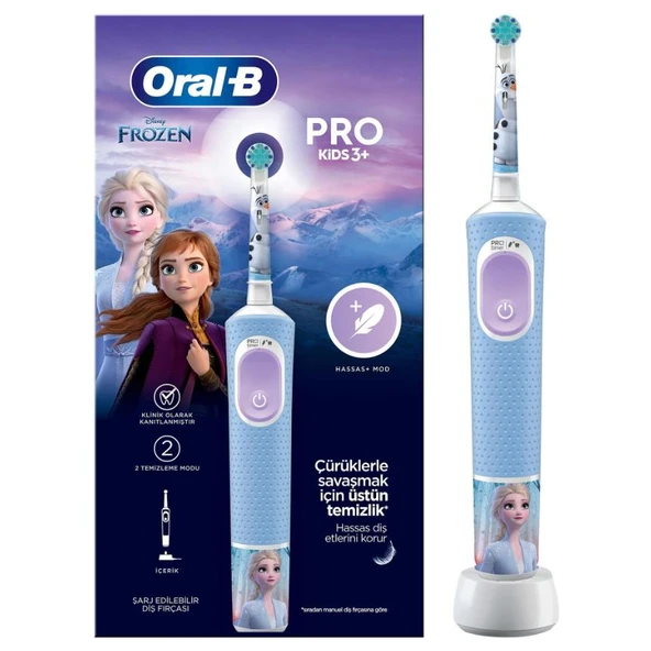 Oral-B Vitality Pro Frozen Özel Seri Çocuklar İçin Şarj Edilebilir Diş Fırçası ürün görseli
