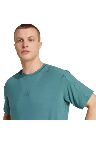 adidas Erkek  Yeşil  T-shirt PUREMOTION TEE JV9750 - 5