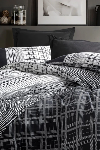Cotton Box Masculine Çift Kişilik Nevresim Takımı Carlos Siyah