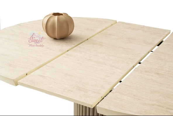 Açılır Yuvarlak Hilton Mdf Masa Mutfak,Salon,Yemek Odası Masası - 5