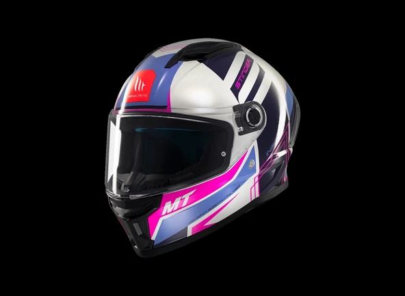 KASK MT STINGER TRON C8 PARLAK GRİ/PEMBE ürün görseli