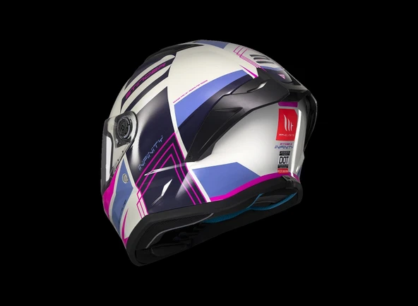 KASK MT STINGER TRON C8 PARLAK GRİ/PEMBE - Resim 4