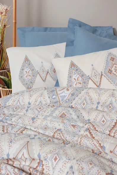 Cotton Box Bohem Serisi Çift Kişilik Nevresim Takımı Zanora indigo - 2