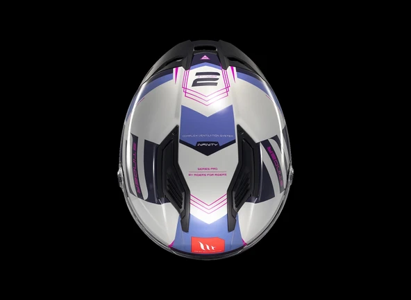 KASK MT STINGER TRON C8 PARLAK GRİ/PEMBE - Resim 3