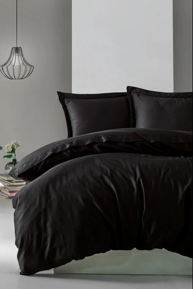 Cotton Box Elegant Saten Tek Kişilik Nevresim Takımı Siyah