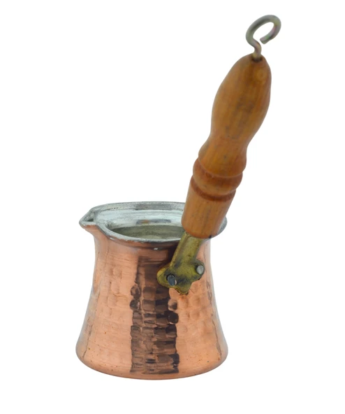 LUDIA Ahşap Saplı El Yapımı Dövme Bakır Cezve no2 Kahve Cezvesi - 2