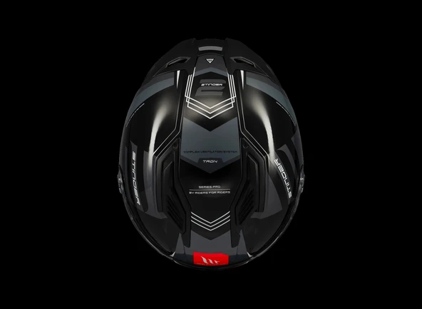 KASK MT STINGER TRON B12 PARLAK GRİ/SİYAH - 3