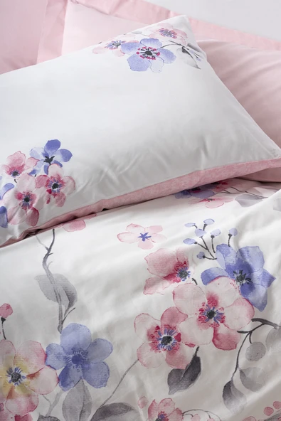 Cotton Box Modeline Çift Kişilik Nevresim Takımı Jayda Pembe - 3