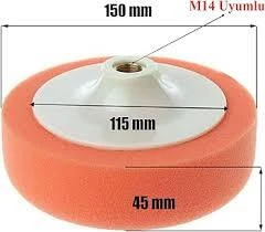 TURKUAZ TURUNCU VİDALI PASTA SÜNGERİ 150MM 77102 ürün görseli