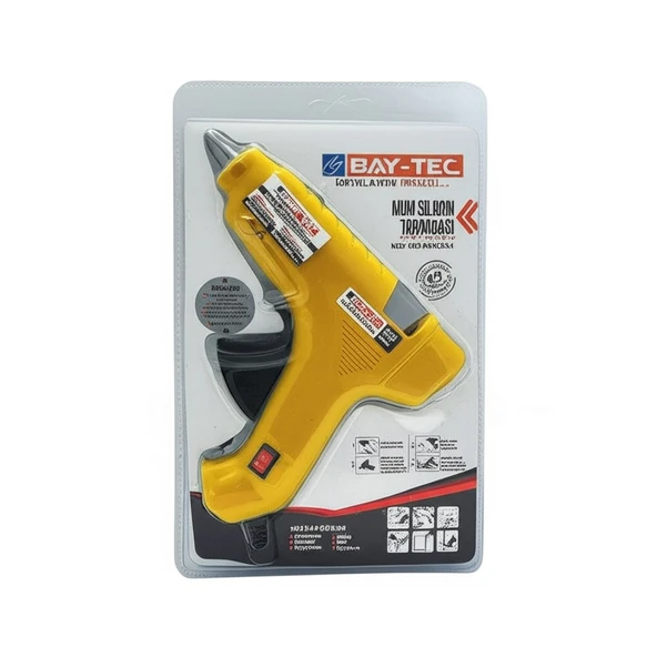 BAY-TEC Sıcak Silikon Tabancası, Standart Mum ile Uyumlu [40 Watt] - 1