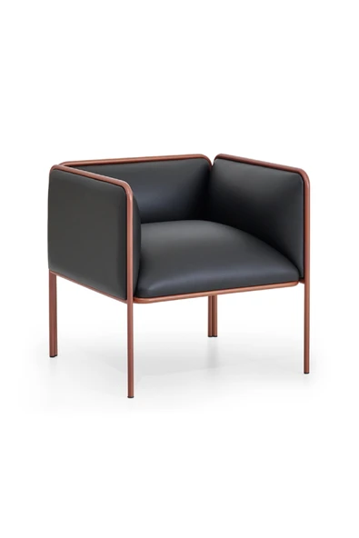 Hunt Mobilya Hando Siyah Deri Tekli Ofis Kanepesi - 2