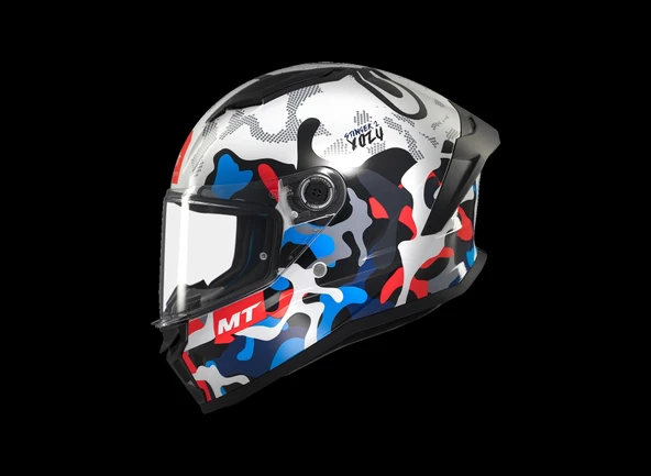KASK MT STINGER YOZU A7 PARLAK MAVİ/BEYAZ - 2