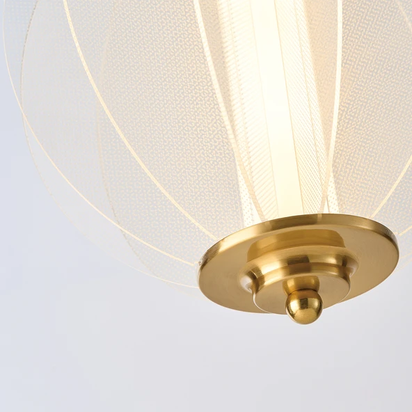 Penny 18 Watt 3000K Yuvarlak Bakır Tekli Led Sarkıt Avize - Resim 4