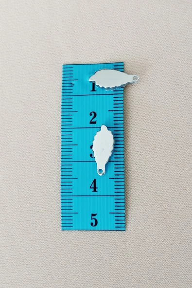 Oya Abiye Bileklik Kolye Pleksi Metalik Plastik Pul Gümüş Renk 24 gram 210 adet - BNC572 - Resim 2